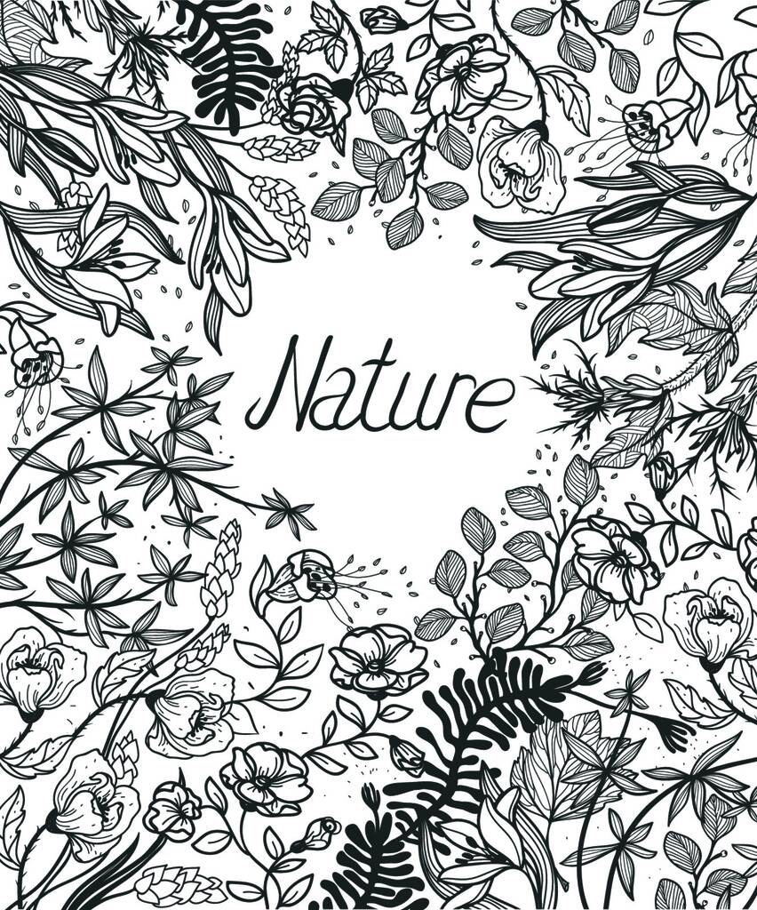 векторний квітковий фон з дикими рослинами і квітучими квітами
 - Вектор, зображення