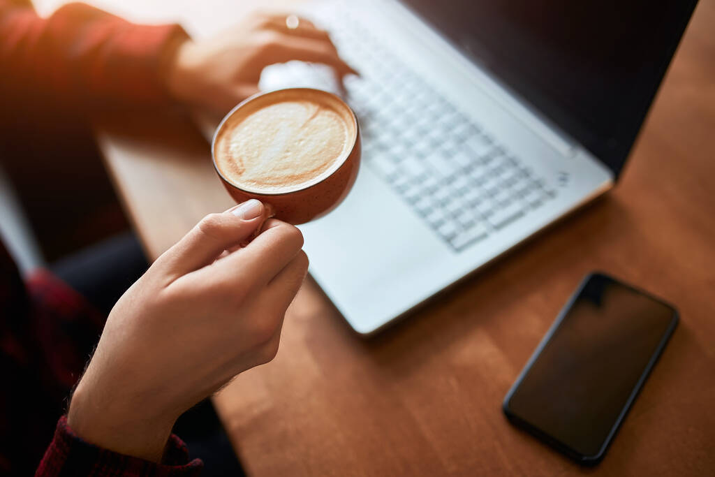 tasty latte helps you with your work in the morning - Fotó, kép