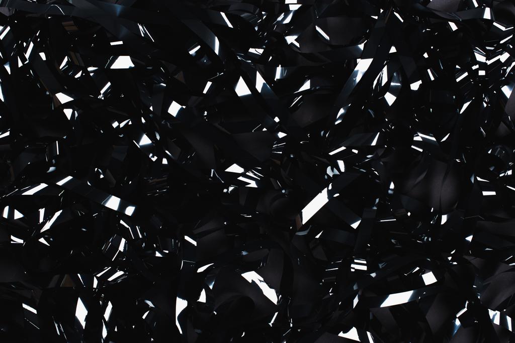 vista superior de la tira de película trasera aislada en negro
 - Foto, Imagen