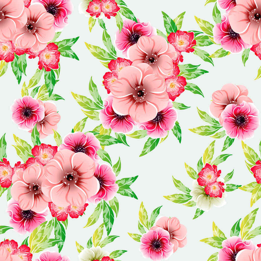 Coloridas flores de estilo vintage patrón sin costuras - Vector, imagen