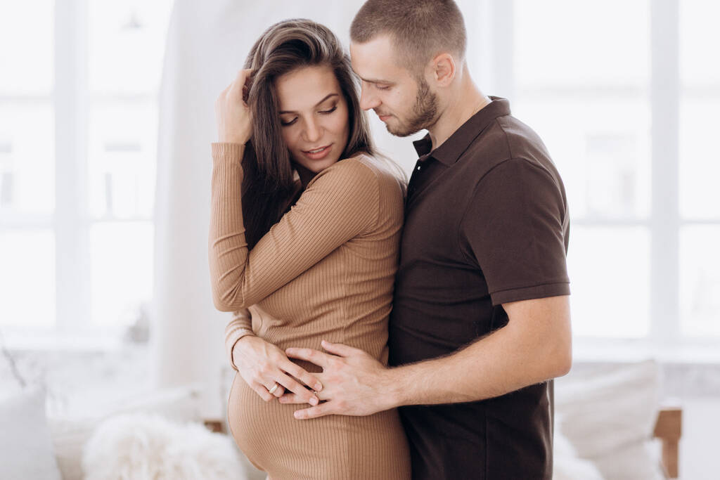 Young parents expecting a baby. Healthy family. - Photo, Image