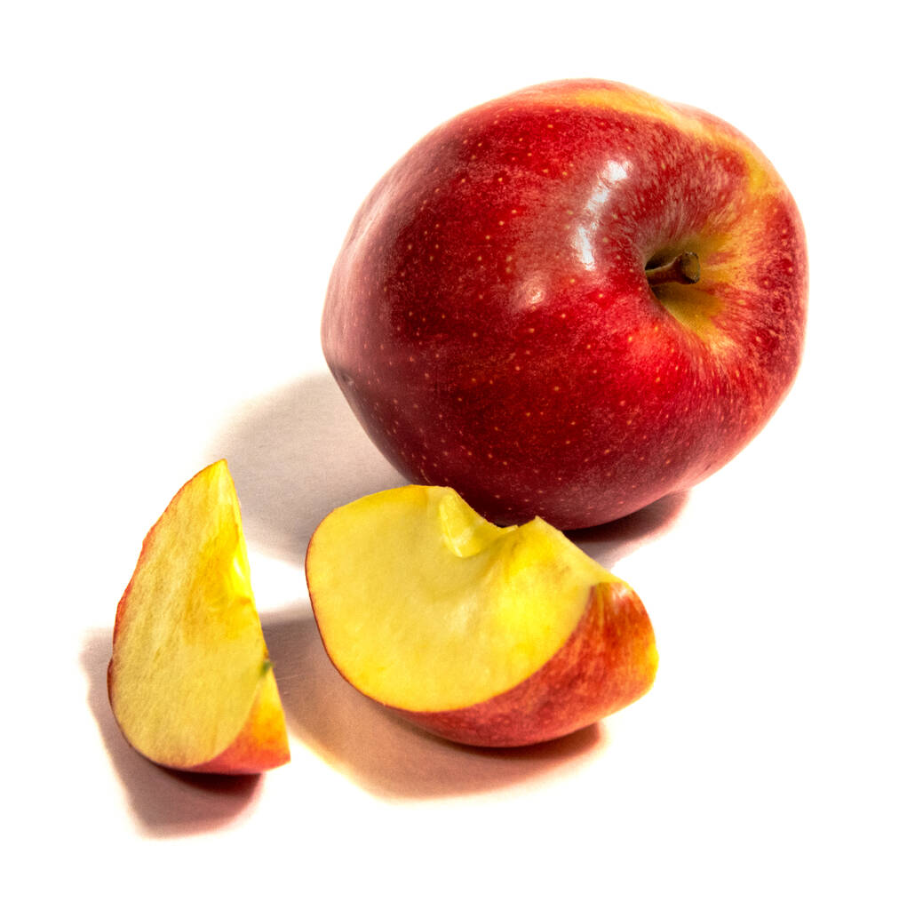 Manzana roja aislada sobre un fondo blanco - Foto, Imagen