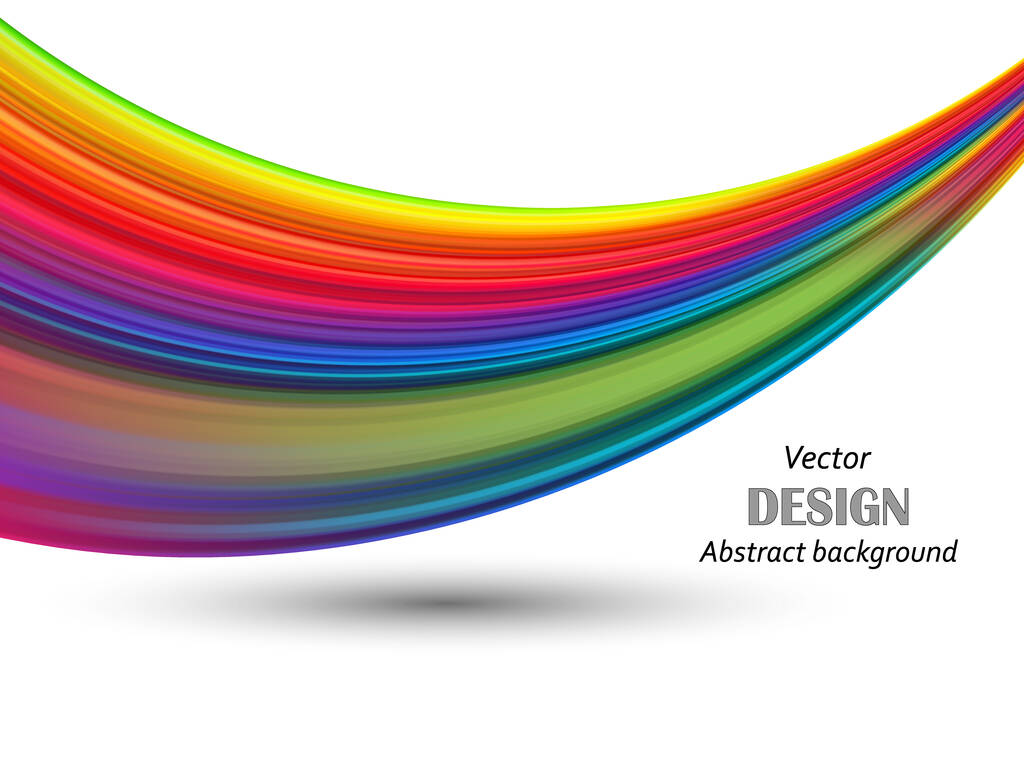 Rainbow Wave - A vector cartoon illustration of a colorful rainbow wave. eps10 - Vector, Image