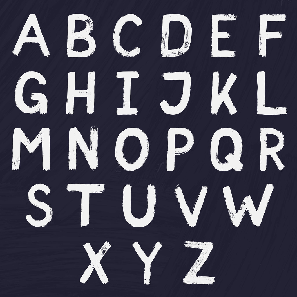 Diseño de alfabeto dibujado a mano - Vector, Imagen