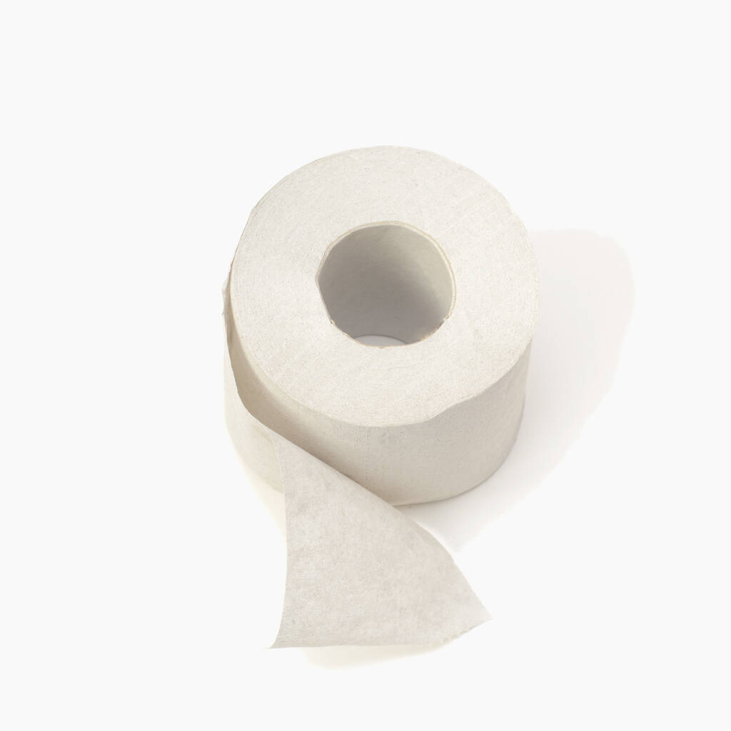 Egy tekercs WC-papír elszigetelt fehér alapon. - Fotó, kép