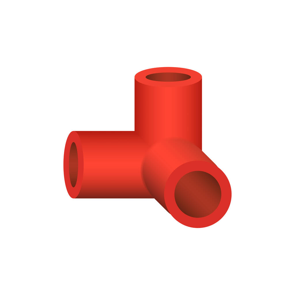 Vector pictogram voor pipe fitting voor sanitair en pijpleidingen werk. - Vector, afbeelding