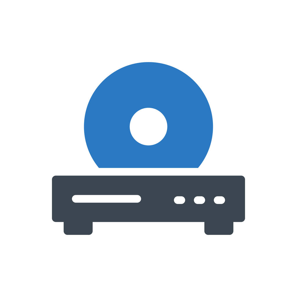 DVD vecteur glyphe icône de couleur - Vecteur, image