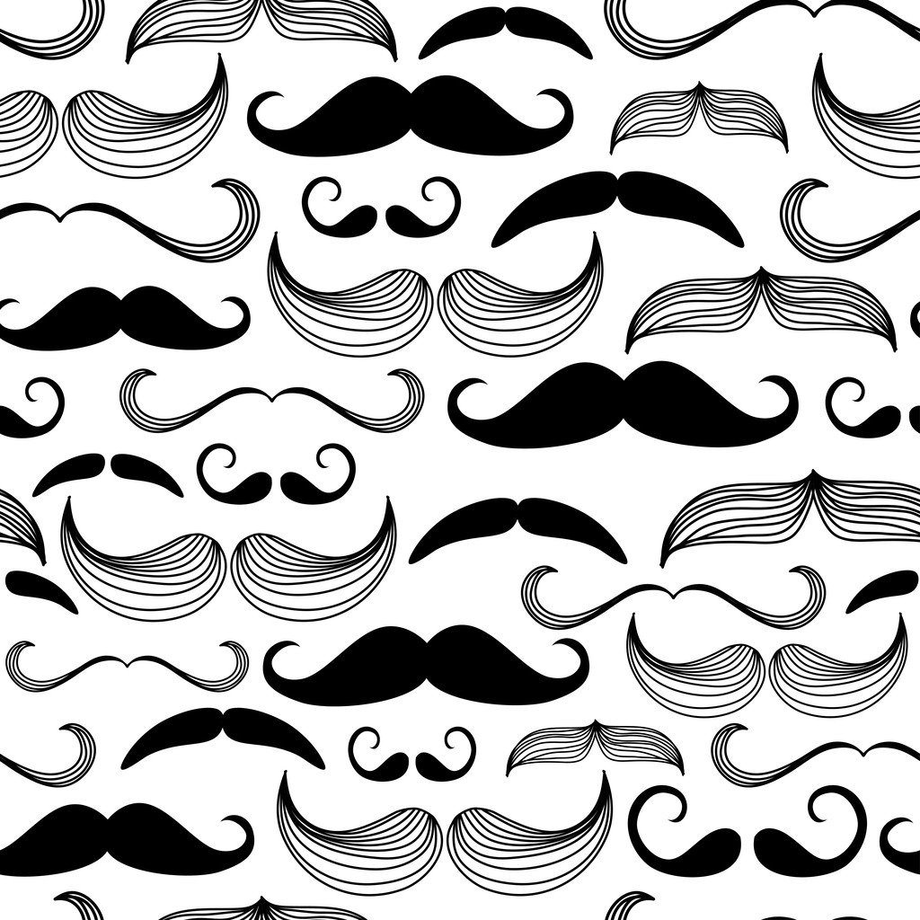 Mustache patrón sin costura
 - Vector, Imagen