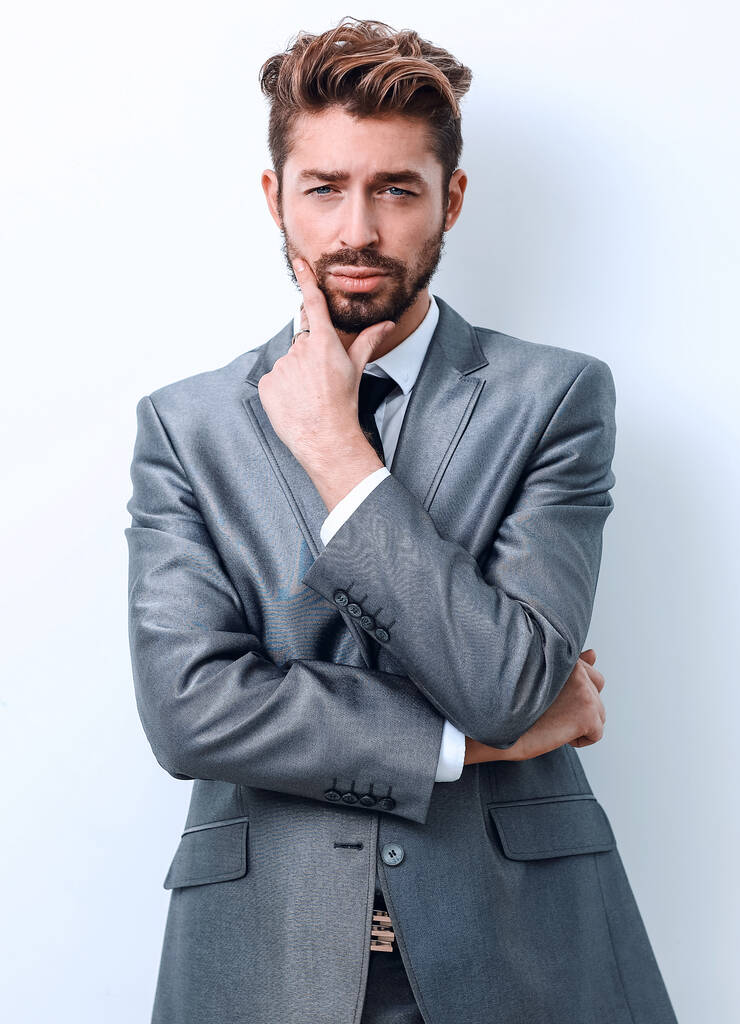 young businessman posing with crossed arms. - Photo, Image