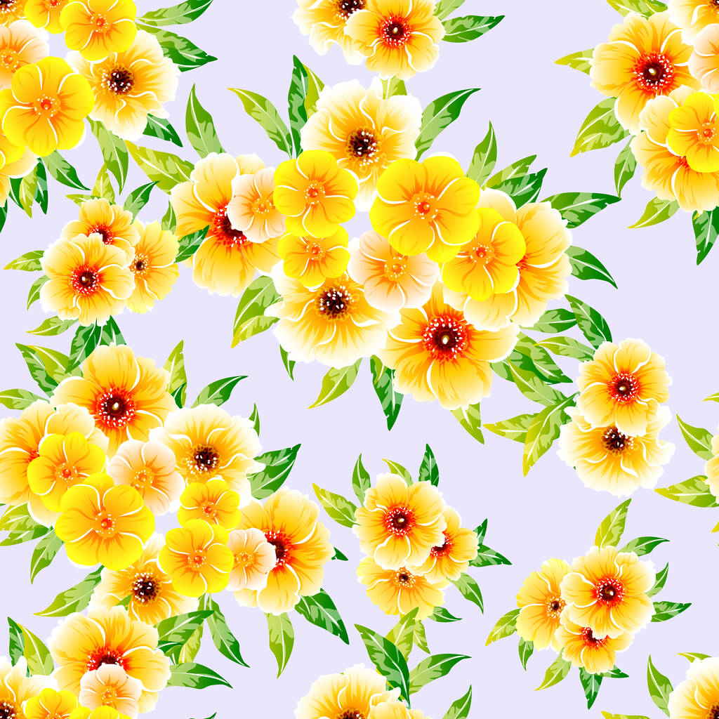 Värikäs vintage tyyli kukkia saumaton kuvio - Vektori, kuva