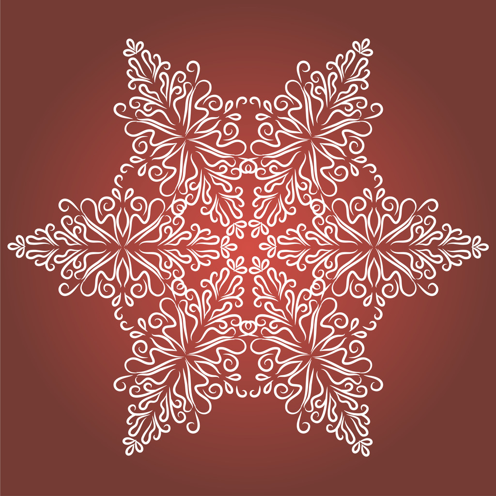 Винтажный рождественский фон с изолированной снежинкой для приглашения
 - Вектор,изображение