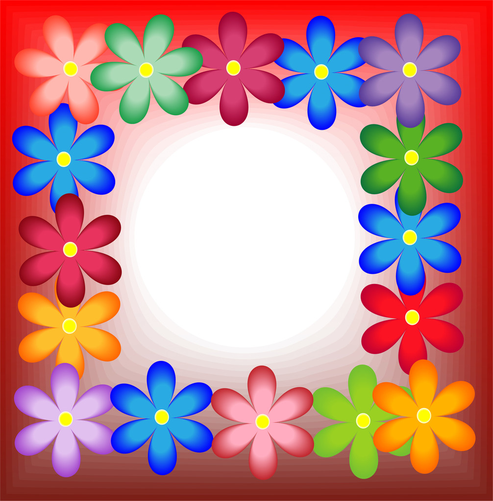 bright background with flowers for a design - Vector, Image