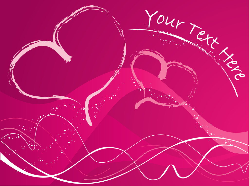 Векторный фон сердца в розовом
 - Вектор,изображение