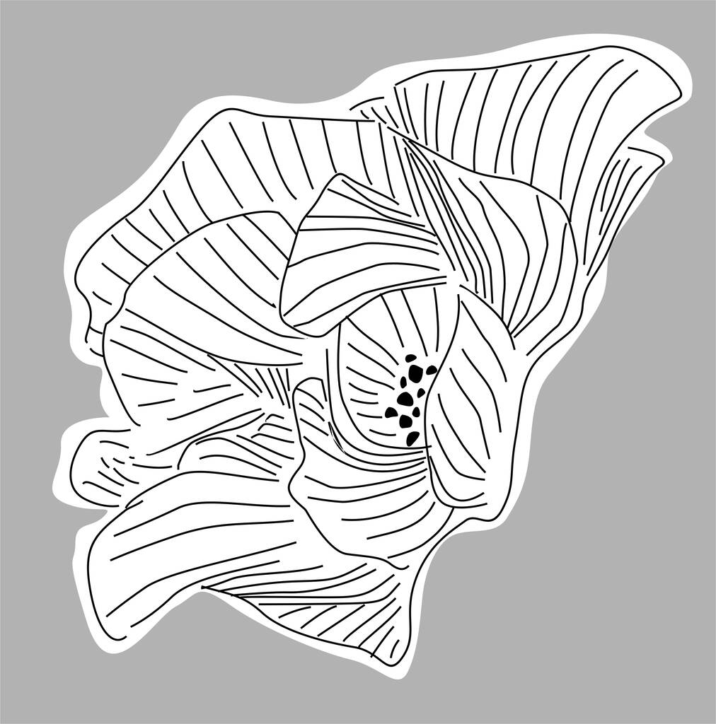 illustration gribouillée dessinée à la main de fleur - Photo, image