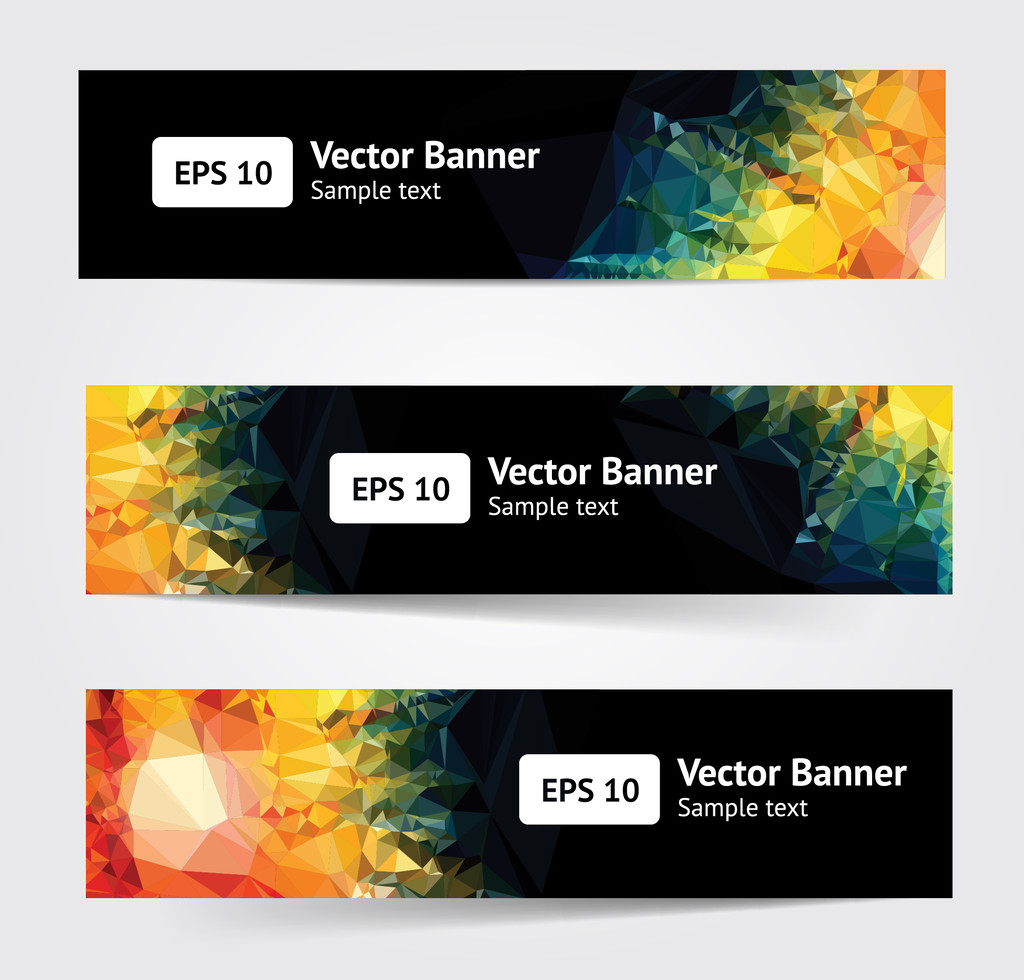 Sada jasných bannerů - Vektor, obrázek