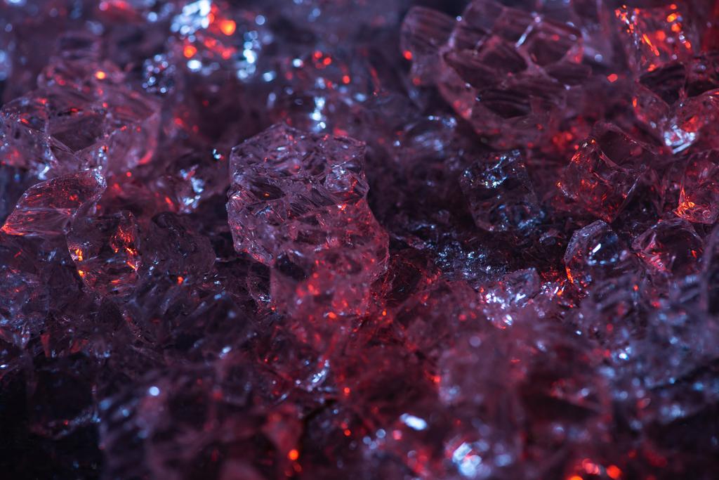 top view of dark abstract red and purple glass textured background - Photo, Image