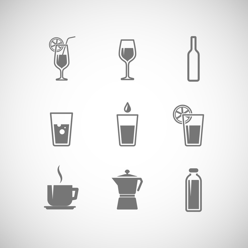 ikony nápoje - Vektor, obrázek