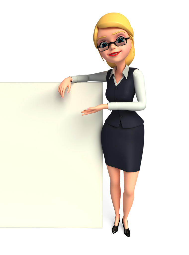 Mulher de negócios em branco
 - Foto, Imagem