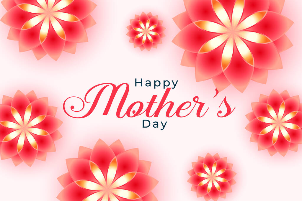 美しい幸せな母の日の花の背景デザイン - ベクター画像