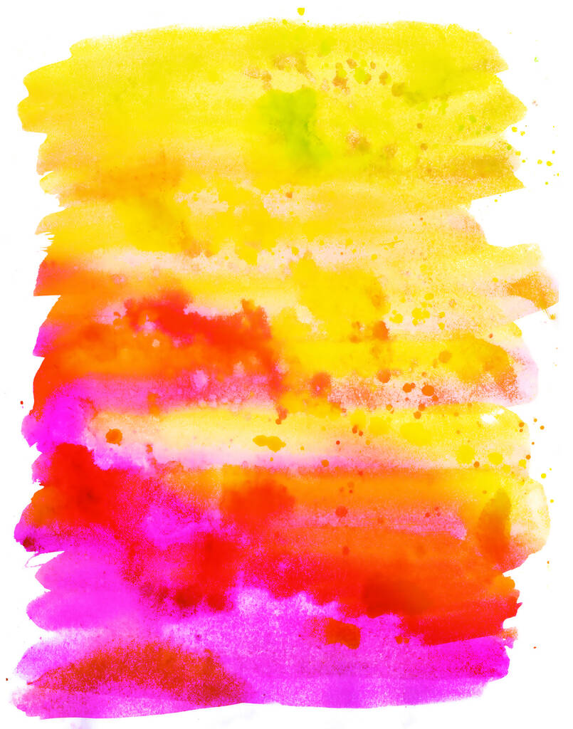 抽象的な手塗り水彩背景。カラフルな虹色のテクスチャ、ホリのためのイラスト、色の祭り. - 写真・画像