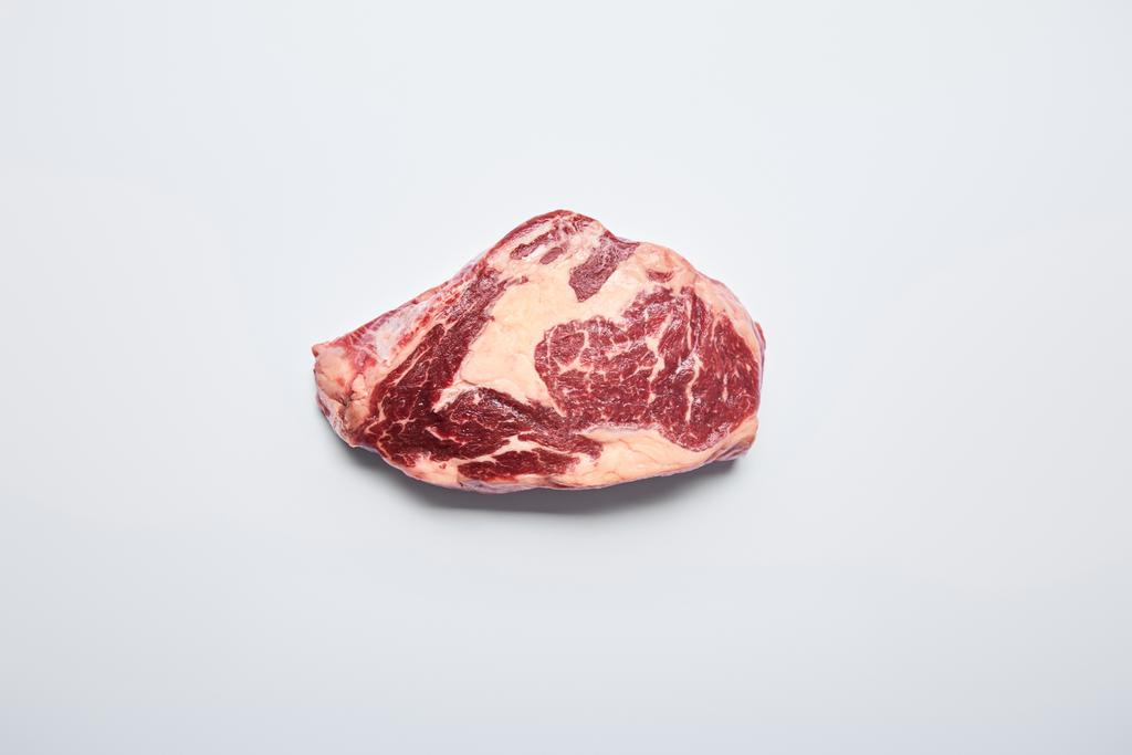 fresh raw steak on on white background - Photo, Image