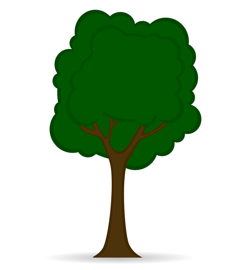 icône de l'arbre isolé sur fond blanc - Vecteur, image