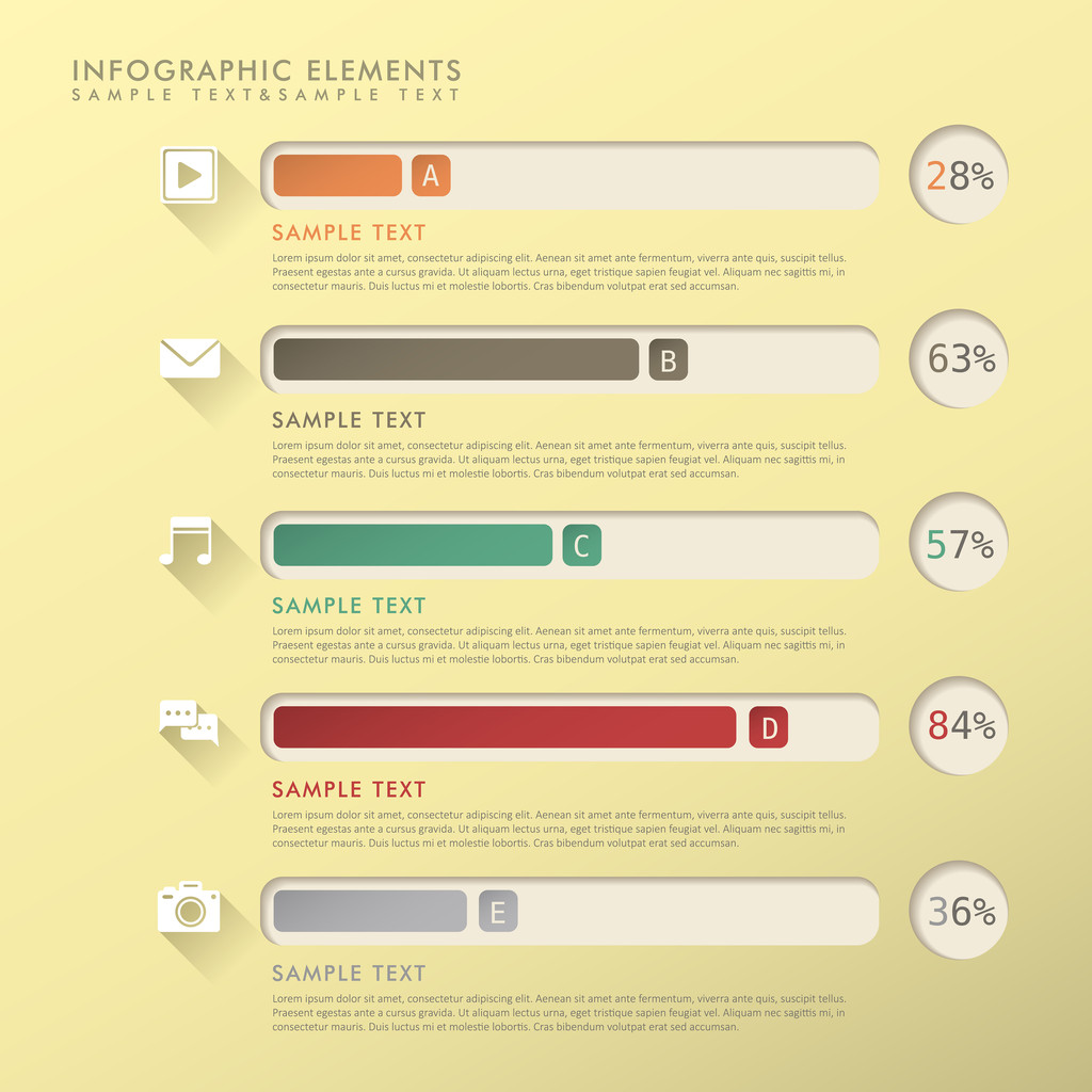 abstract bar chart infographics - Vector, Image