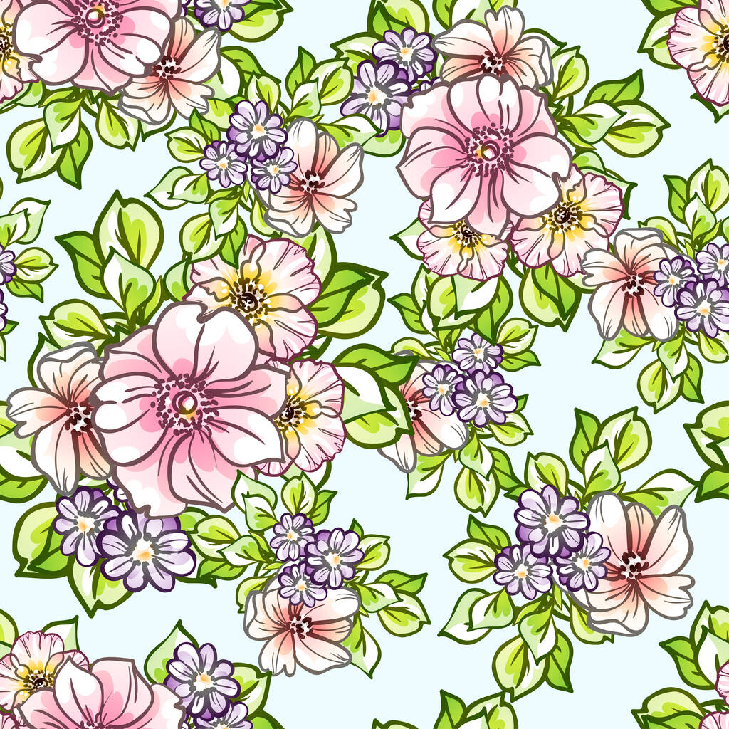 Цветы в винтажном стиле - Вектор,изображение