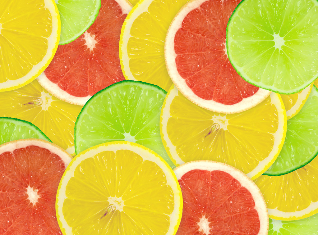 abstracte achtergrond van citrus segmenten - Foto, afbeelding