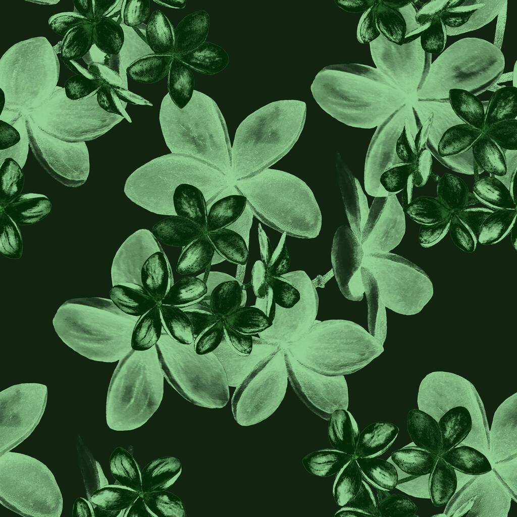 Διακοσμητική floral απρόσκοπτη Patern με υδατογραφία τροπικά λουλούδια. Πλουμερία. Πολύχρωμο φόντο καλοκαιρινή φύση. - Φωτογραφία, εικόνα