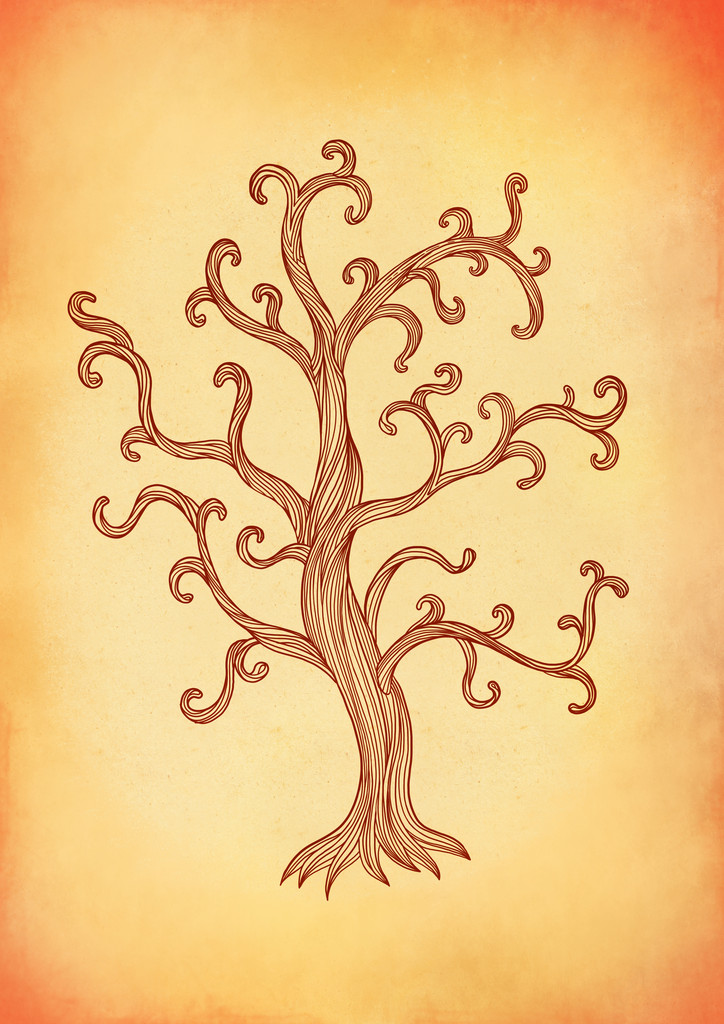 Decorative tree - Vector, Image