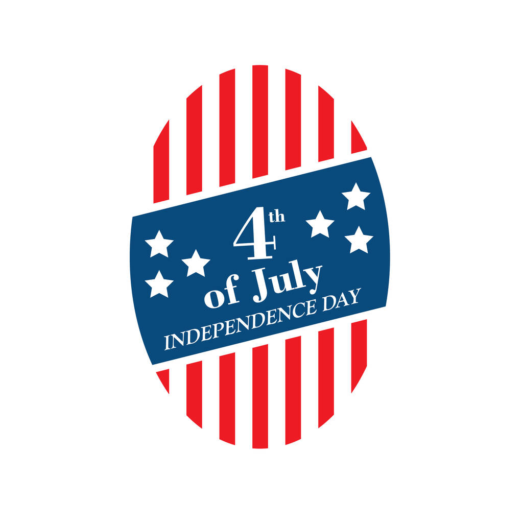 EE.UU. día de la independencia etiqueta ilustración
. - Vector, imagen