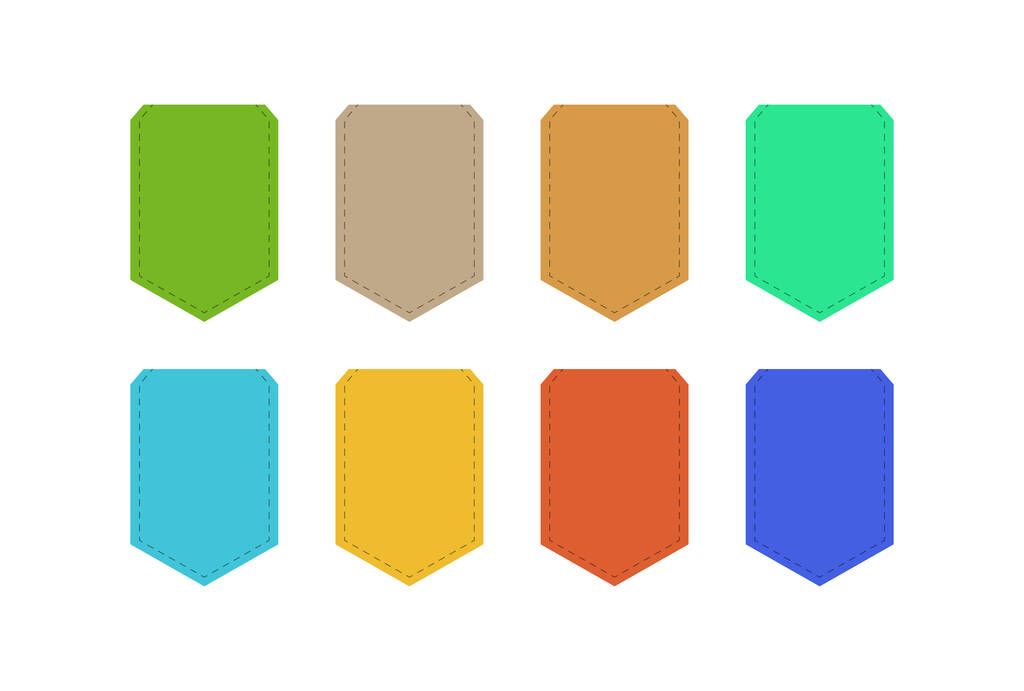 set di nastri colorati vuoti con spazio di copia su sfondo bianco
 - Vettoriali, immagini