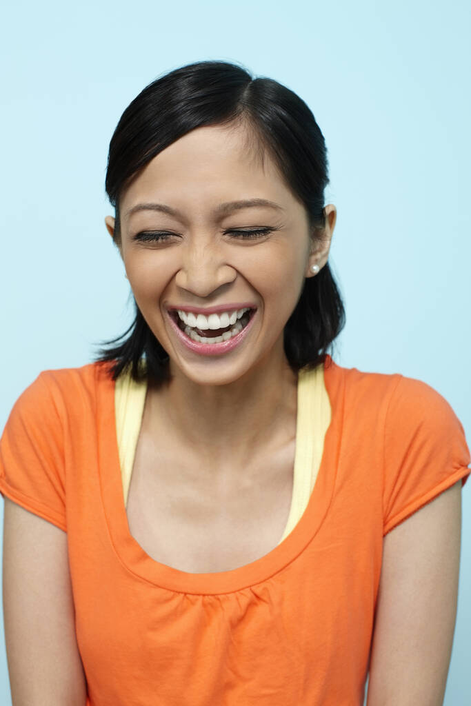 Žena se směje, studio záběr - Fotografie, Obrázek