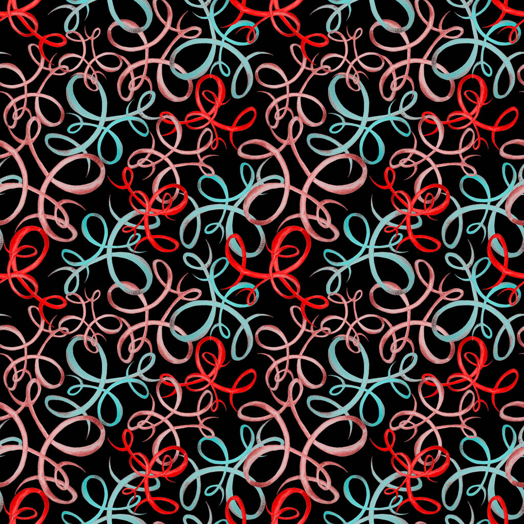 Винтажный акварельный бесшовный узор в стиле Дамаск. Текстильный дизайн или любой вид дизайна
. - Фото, изображение
