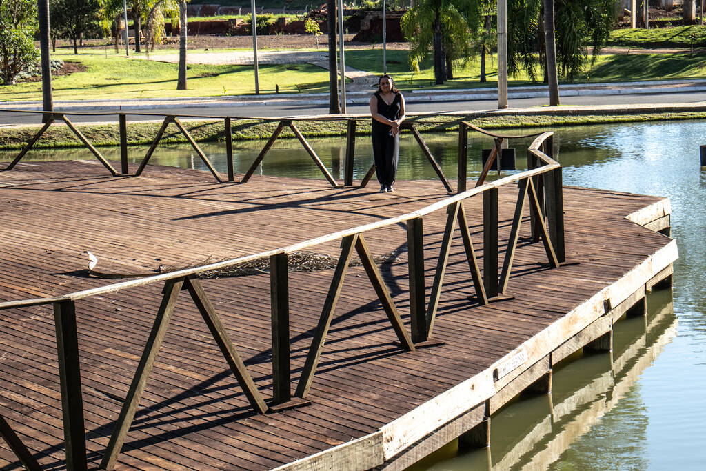 Aguas de Santa Barbara, Sao Paulo, Brasilia, 27. syyskuuta 2019. Puutarhat, sillat ja laiturit Aguas de Santa Barbaran kunnallisen terveyskeskuksen sisällä Sao Paulossa, Brasiliassa
 - Valokuva, kuva