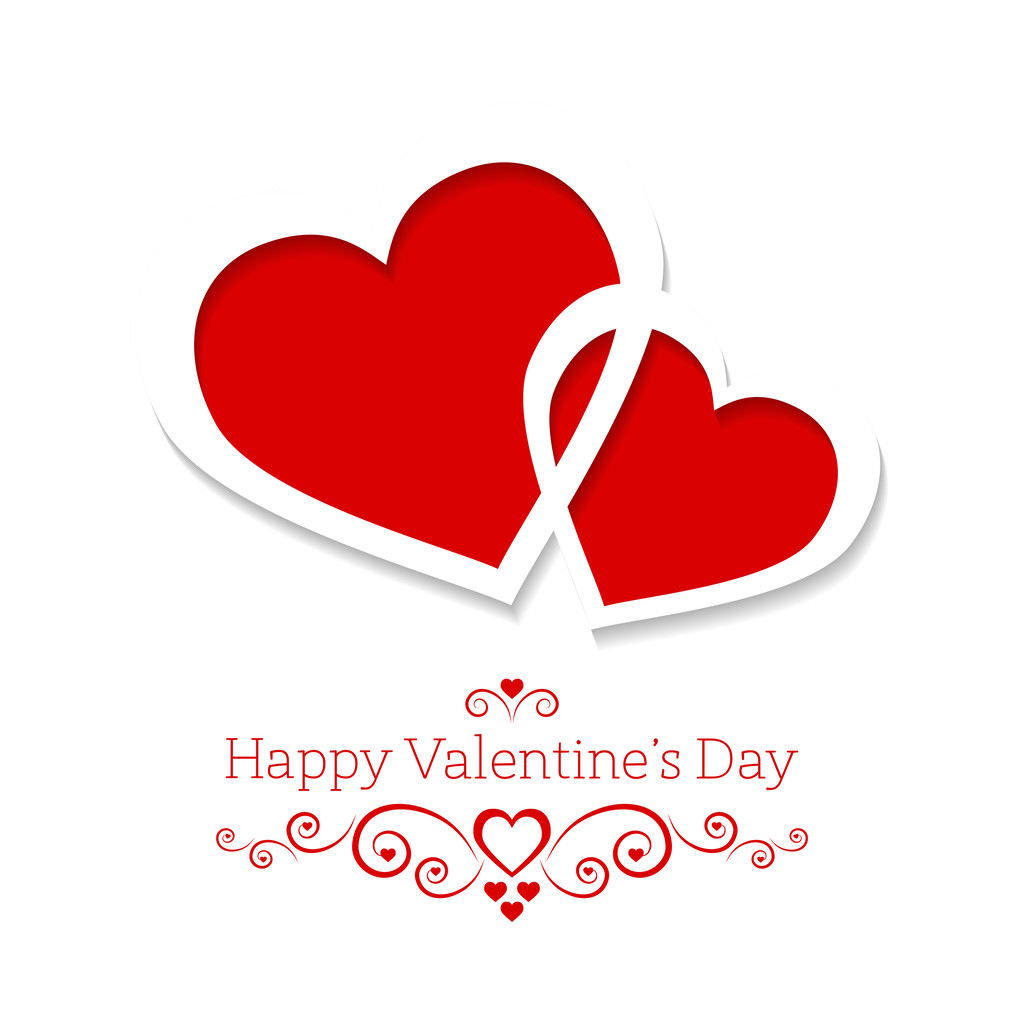 Valentin üdvözlés kártya-val piros szívek - Vektor, kép