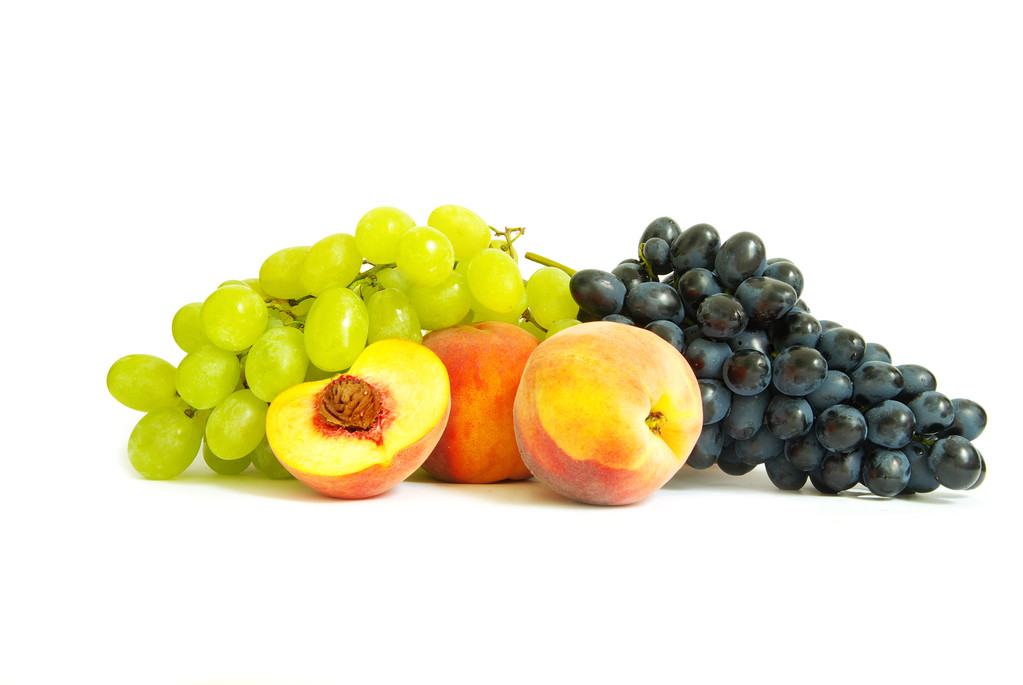 druivenmost en peach - Foto, afbeelding