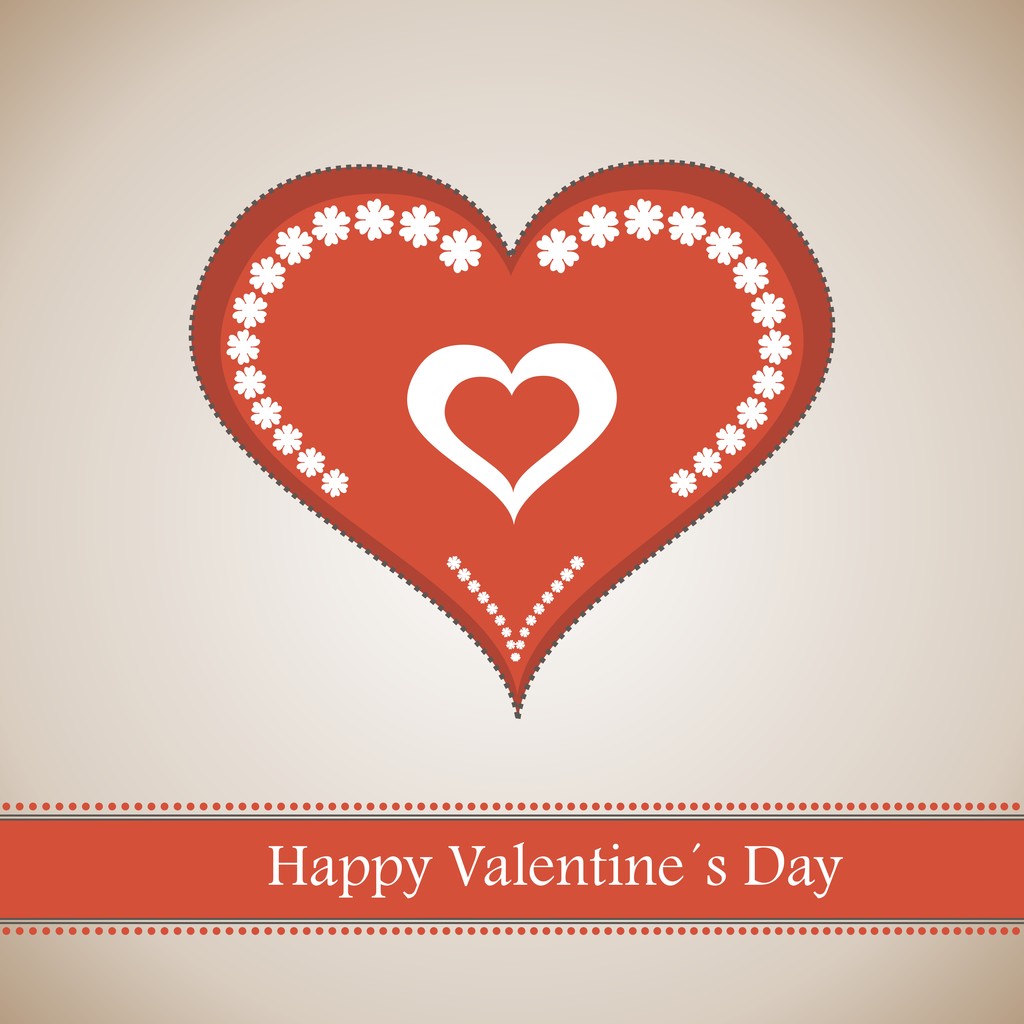 Joyeux Valentine's Day lettering Carte de souhaits
 - Vecteur, image