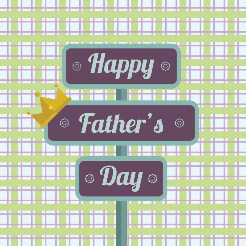 Дизайн поздравления на День отца
 - Вектор,изображение