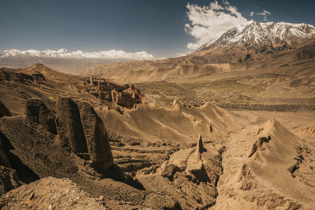 アッパーマスタング-ローの王国。ネパール風景. - 写真・画像