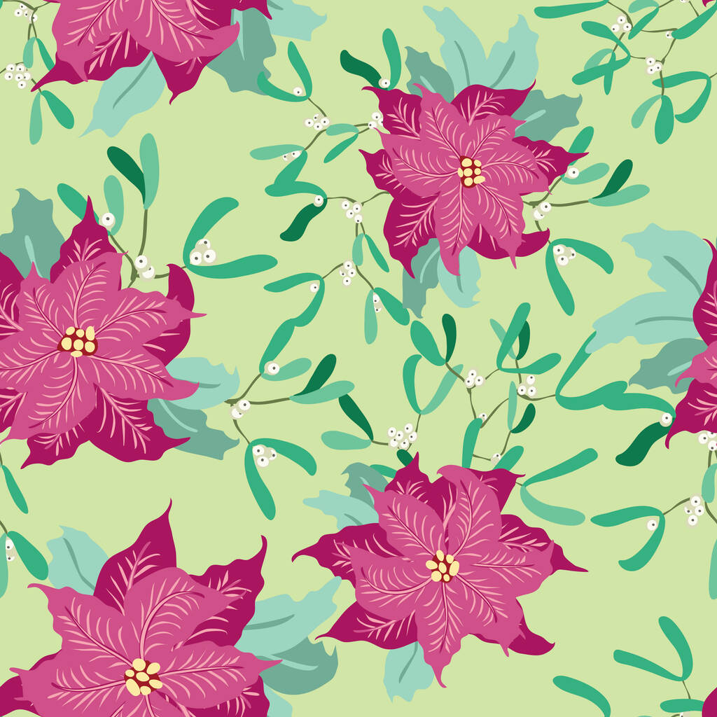 Seamless floral pattern with simple small flowers. Folk style millefleurs. Plant background for textile, wallpaper, covers, surface, print, wrap, scrapbooking, decoupage.  - Vector, Image