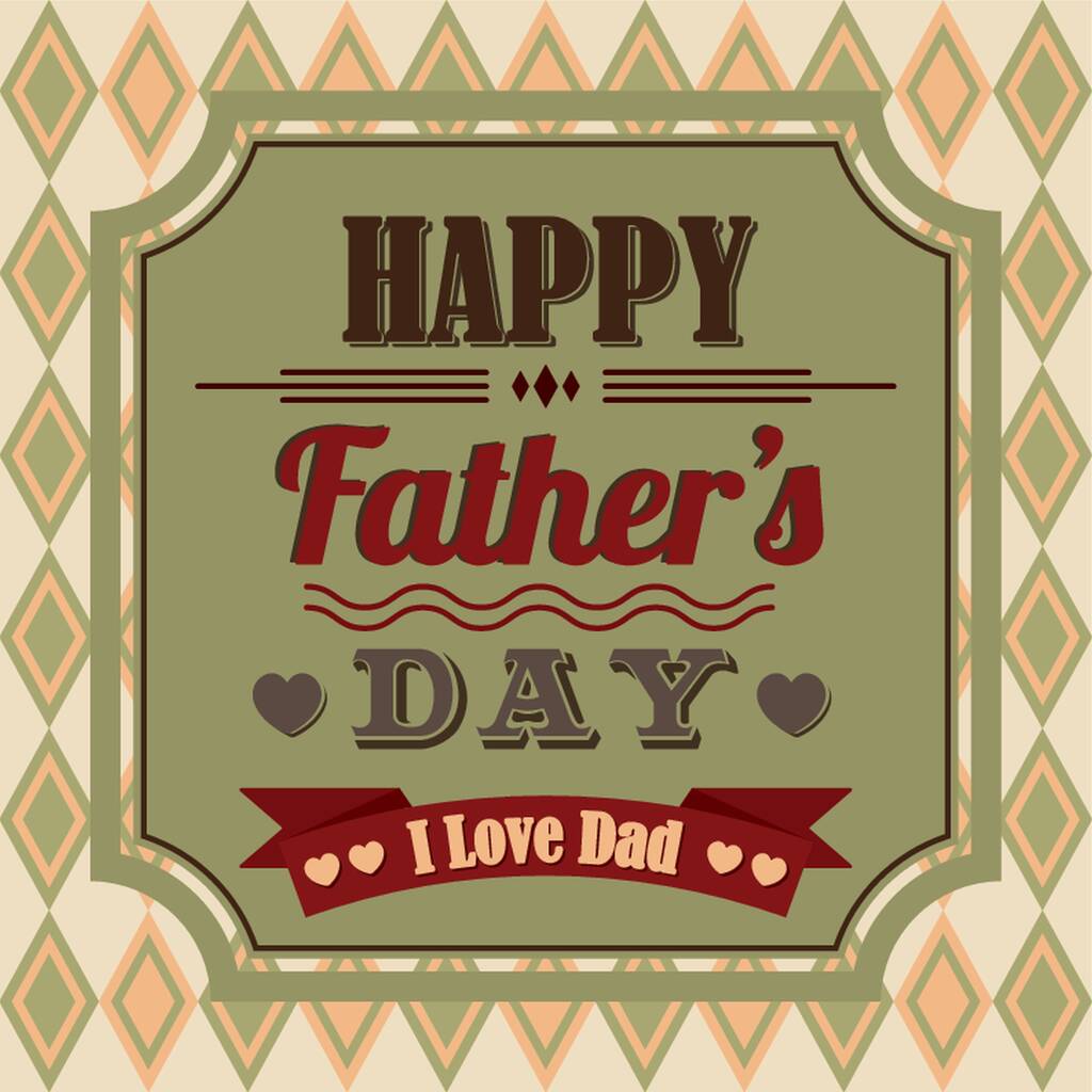 happy father's day greeting - Vector, Image