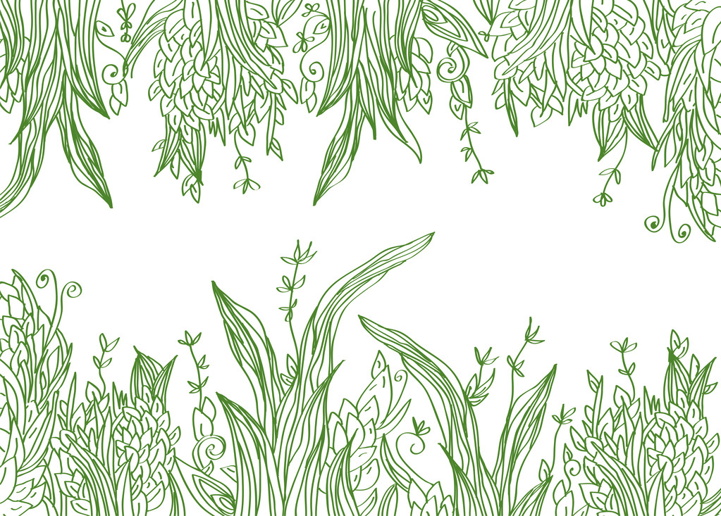 Banner de hierba ilustración artística
 - Vector, imagen