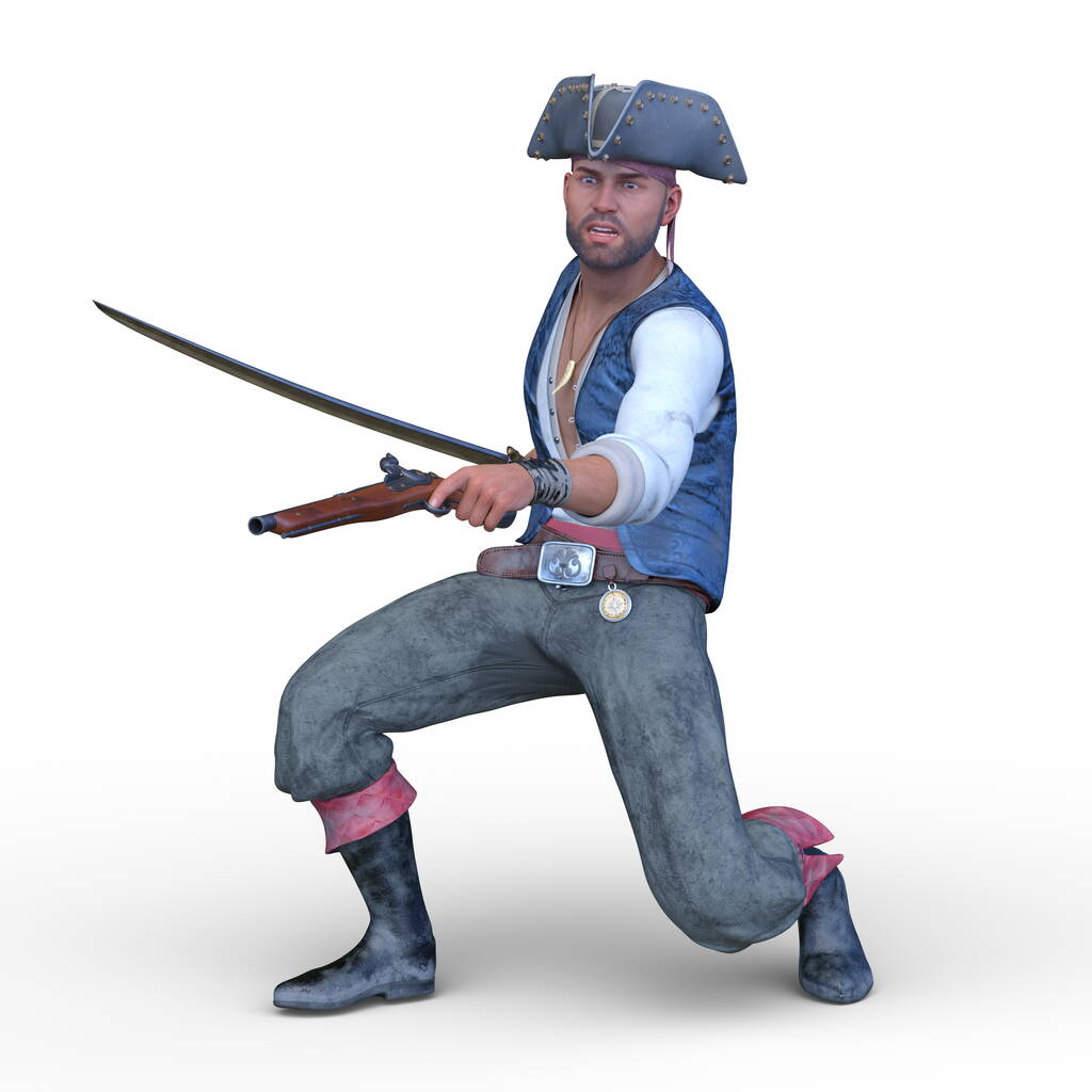 Rendering 3D di un pirata
 - Foto, immagini