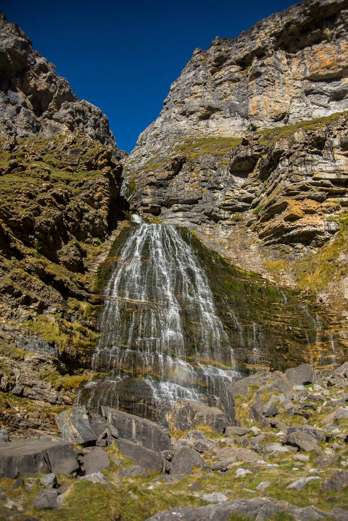 Cola De Caballo waterfall in Ordesa and Monte Perdido National Park, Spain - Photo, Image