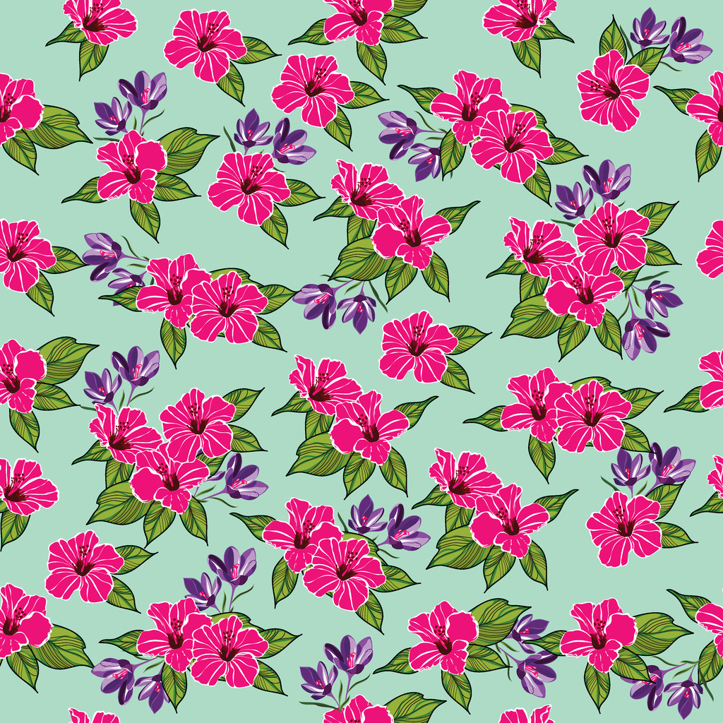 Patrón sin costura floral con hermosas flores - Vector, imagen
