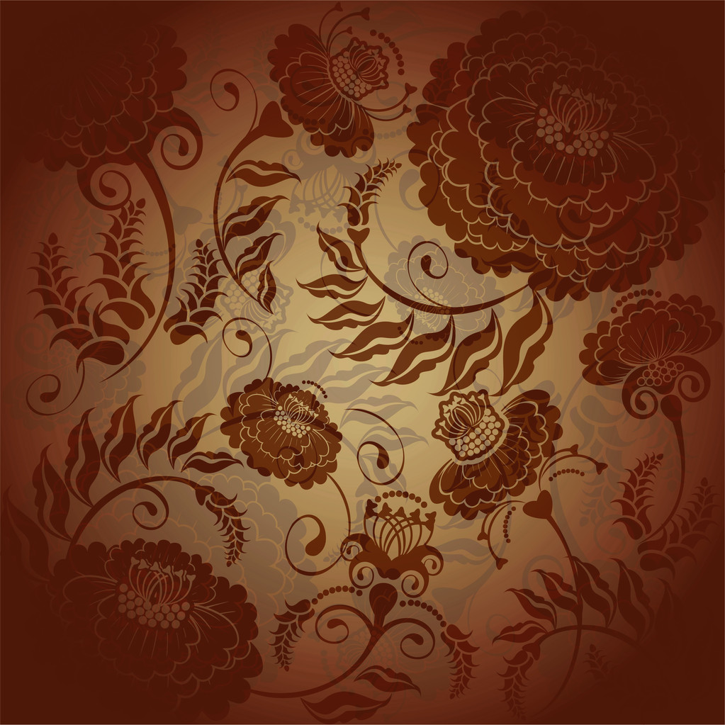 diseño floral marrón
 - Foto, imagen