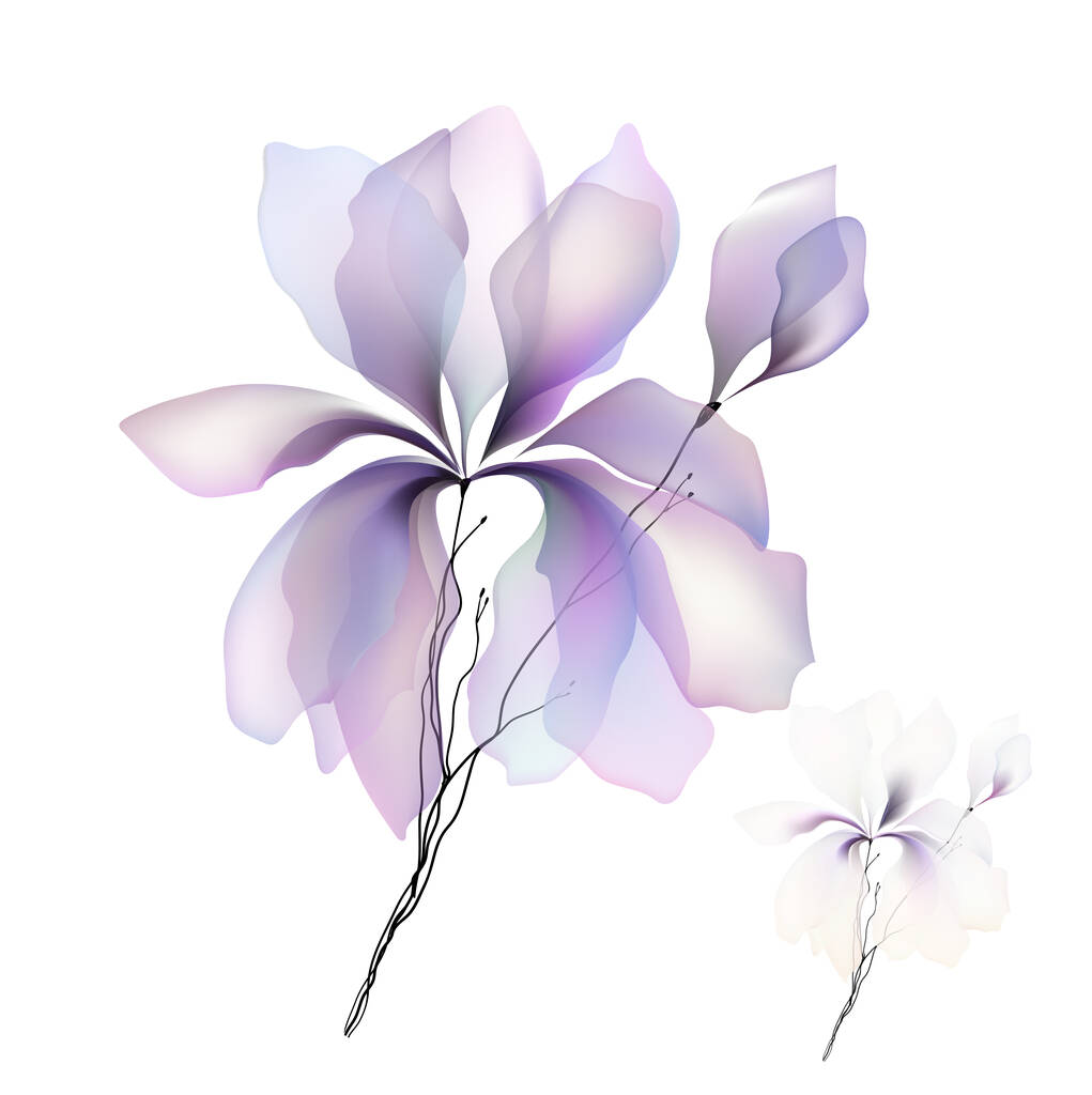 Υδατογραφία λουλούδια πρότυπο πλαίσιο βινιέτα πρόσκληση εικονογράφηση - Διάνυσμα, εικόνα