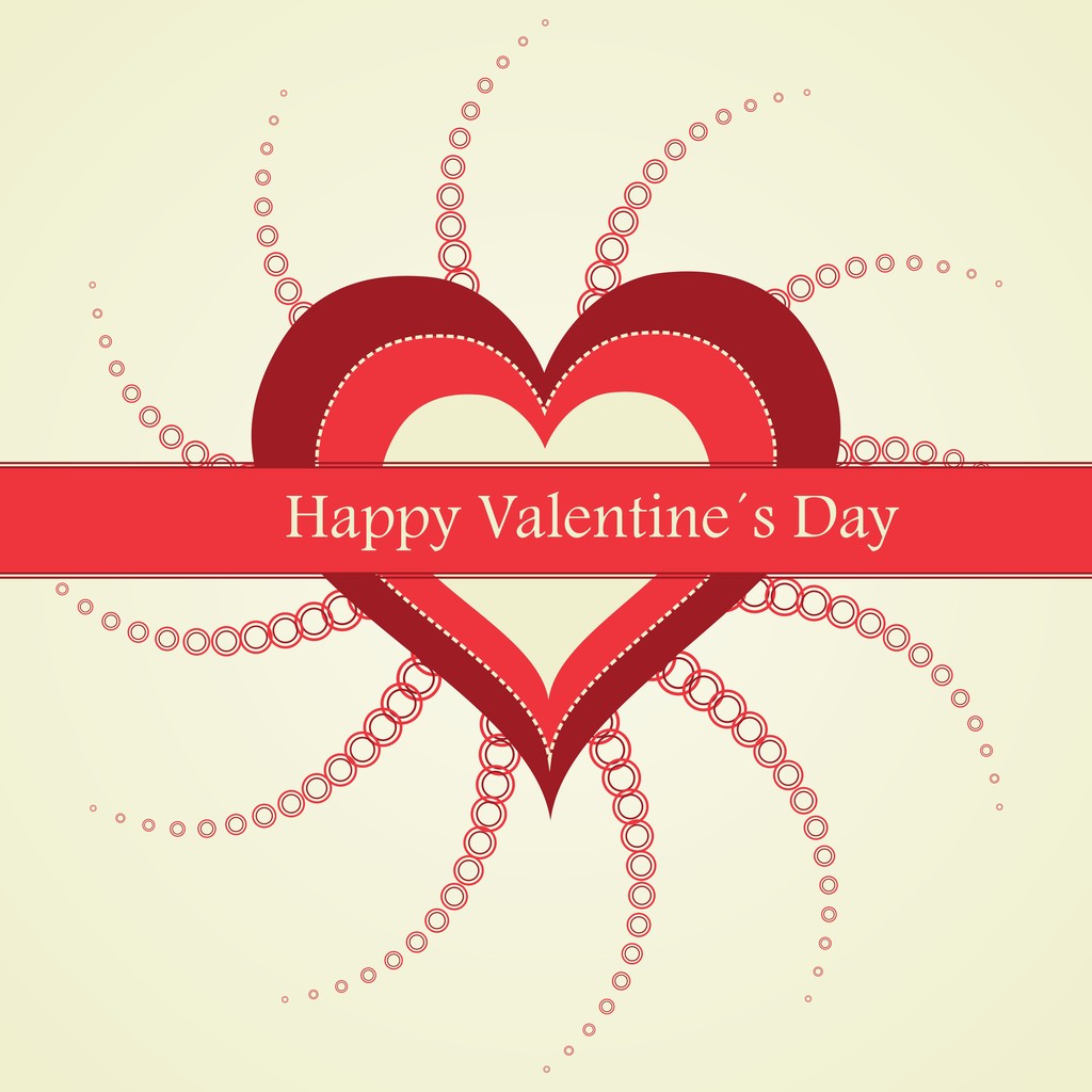 Valentine's Day lettering Greeting Card - Vector, Image